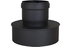 LANZZAS Tubo de pellets de 80 mm de diámetro a 150 mm de diámetro, color gris