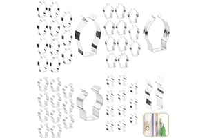 FRESILKORA 48PCS Spring Clips Metal Terry Clips, Assorted Wall Mounted Tool Organizer, Garden Tools Hooks for Sheds/Garages, Various Sizes Tool Holder Tidy Wall Clamp Set - DIY Storage Solutions