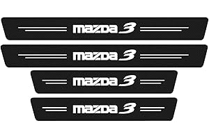 CWWHY 4pcs Car Outer Door Sill Protector Kick Plates for Mazda 3 BL BK BM BN BP 2006-2014 2015 2016 2017 2019 2021, Carbon Fiber Auto Accessories Scuff Guard Threshold Cover Pedal, Sticker Trim Non-Slip