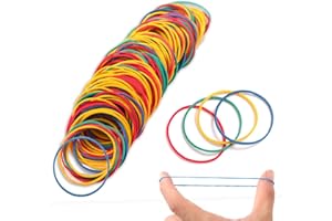 XINSHENG Rubber Bands Coloured Rubber Elastic Bands 500PcsThick Natural Rubber Bands Heavy Duty Strong Elastic Bands for Tie Dye, Hair Home, Pens, Crab,Catapults, Bills, Bank Paper, Office Supplies(38mm)