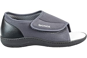 EXTRO STYLE - Scarpe Ortopediche Tecnica 4T, per Piedi Fasciati e Lunghe Guarigioni, Scarpe Antiscivolo Donna e Uomo con Tomaia in Microfibra e Pianta Larga, Plantare Estraibile, Grigio