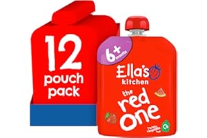 Ella's Kitchen Red One Smoothie, Stage 1 (4+ months), Pack of 12, 1080g