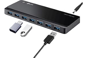 ‎TP-LINK TP-Link UH700 USB 3.0 Hub mit Stromversorgung, 7-Port USB Verteiler & Splitter, idealer USB Adapter mehrfach für Windows, Mac, Chrome & Linux OS, mit Netzteil & EIN/Aus-Schalter