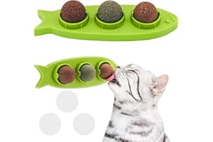 ORYIAH Bolas de hierba gatera, 3 en 1, bolas de hierba gatita, bolas de hierba gatera, bolas de hierba gatera, giratorias a 360° para limpieza de dientes