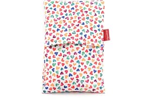 EL SAQUITO DE LA SALUD Sacco termico di semi per microonde Aroma Lavanda, Fiori d'arancio o rosmarino per applicare calore secco naturale 100% cotone Agatha (Lavanda, S (23 x 15 x 2 cm con custodia))