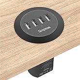 Simpeak Upgrade 30 W 4-Port USB Desktop Charger for Installation in Cable Guide in Desks