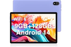 DOOGEE U10 Android 14 Tablette 9GB RAM+128GB ROM (1TB TF) WiFi 6 Tablette Tactile 10 Pouces 2024, Quad-Core 2.0 GHz, 5060mAh / 8MP+5MP / Widevine L1/ BT 5.0, Violet