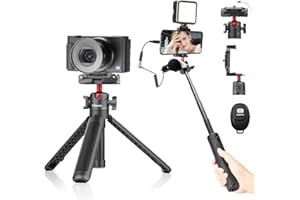 ULANZI SELECT Kamera Stativ ULANZI MT-41 Tragbares Vlogging Stativ mit Blitzschuh, Handy Llemme, Bluetooth-Fernbedienung, kleines Mini Stativ für iPhone, Android, Webcam