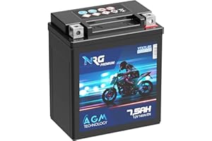 NRG Premium YTX7L-BS AGM Motorradbatterie 7,5Ah 12V 160A/EN Batterie 50614 CTX7L-BS auslaufsicher wartungsfrei ersetzt 6Ah