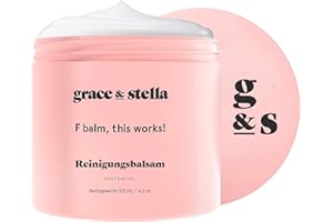 ‎GRACE & STELLA Reinigungsbalsam zum Abschminken Entfernen Sie hartnäckiges Make-up, einschließlich wasserfester Wimperntusche, langlebiger Grundierung, Sonnenschutz, Verunreinigungen (125 ml)