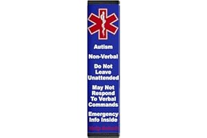 HELP BELTS Autism Non-Verbal Help Belt 9” Medical Alert Seat Belt Cover with Inside Pocket, Medical Form and Online Fillable Forms (Blue)…