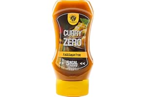 Rabeko Zero Sauce - Curry, 1 x 350ml - produits sains faibles en glucides avec moins de calories et moins de matières grasses pour salades, frites, hamburgers - sans gluten ni lactose