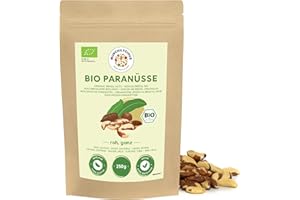Noci del Brasile bio 250g di Munchilycious, noci del Brasile crude biologiche, snack alla frutta secca, snack chetonici, guarnizione perfetta per cereali, muesli o porridge per la colazione