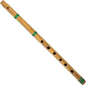 Indian Bamboo Flute Bansuri, Set Of 2, Fipple & Transverse