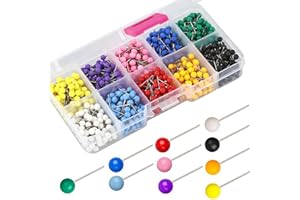 KZNKZN 500 puntine colorate con testa tonda, puntine da disegno con punte in acciaio, puntine per bacheca per bacheca per mappamondo