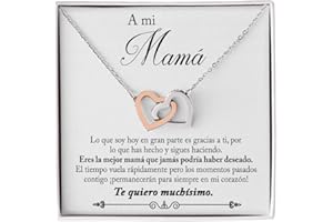 Bramart Collar para Mujer Esposa, Mamá, Novia, Hija, Amiga - Ideas de Regalos para ella, Aniversario de Matrimonio, Cumpleaños o Navidad - Estuche con DEDICATORIA incluido