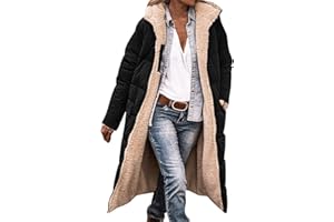 OverDose Boutique Abrigo Largo de Invierno para Mujer Chaqueta Acolchada A Prueba de Viento Chaqueta Acolchada Gruesa Abrigo Acolchado Cálido Parka de Invierno