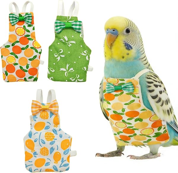 MNYXIS 3 Piezas Pañales para Pájaros, Pañal de Loro Suave Ajustable Reutilizable Lavable, Ropa para Aves, Adecuado para Periquitos, Cacatúas, Miniguacamayos, Canarios y Guacamayos - 1
