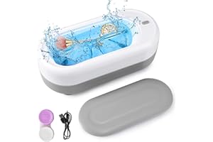 Judavry Nettoyeur Ultrasons, 450ml Nettoyeur à Ultrasons Portable, Appareil de Nettoyage à Ultrasons Professionnel pour Lunettes,Bijoux, Montre,Pinceaux de Maquillage