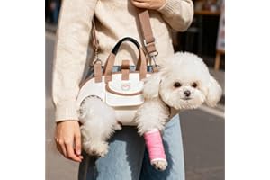 KENMOHUO Puppy Sling Carrier Dog Lift Harness, Full Body Lift Harness for Small Dogs and Cats, Adjustable Breathable Vest Straps Portable Pet Carrier Backpack, Hands Free for Pets Cats Outdoor Travel (S)