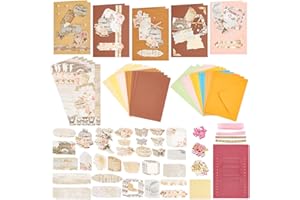 AHANDMAKER Handmade DIY Greeting Card Kits 15 Blank Cards 15 Colorful Envelopes DIY Greeting Card Making Kit Make Your Own Card Crafts for Teachers' Day Thanksgiving Christmas Birthday