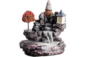 Incienso reflujo - Porta Incienso reflujo cerámica | Soporte para incensario Resina Hecho a Mano | Incienso en Cascada para el Ornamento la Yoga la Leryveo