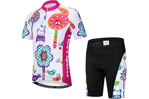 JPOJPO Children Cycling Jersey Set Clothing Boys Girls Shorts Pad Suits