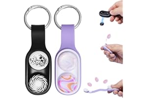 XWCHASA Set di 2 giocattoli antistress magnetici - Finger Spinner, fibbia pop-up, Flip-Click Clack e portachiavi magnetico - Sollievo dalla tensione e ansia per bambini ed adulti - Favors e regali per feste