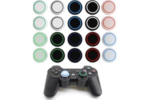 EMODWEY Juego de 20 Tapones de Silicona para el thumbstick para Mejorar el Agarre, compatibles con los mandos PS5, PS4, PS3, Xbox Series X/S, Xbox 360, Xbox Elite y Switch Pro: Tapones Protectores Multicolor