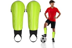 COLEXY Protège-Tibias de Football, Respirants Protège-Tibias équipement de Football avec Protection des Manches de Cheville pour Enfants Garçon Fille Football DéButant AthléTisme