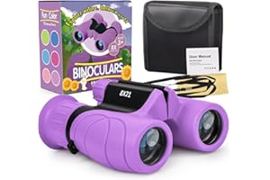 ASOMI Fernglas für Kinder Vergrößerung 8X21, Geschenk für Jungen & Mädchen Stoßfestes Kompaktes Kinder Fernglas für Vogel Beobachtung,Wandern,Camping,Spionagespiele und Erkundungen(Violett)