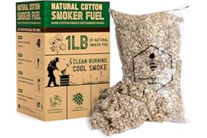 FOREST BEEKEEPING SUPPLY -Bee Smoker 1 LBS Pack, Natural Cotton Fiber for Hive Beekeeping and Beekeeper Accessories for Honey Bees- 1 LBS Bag