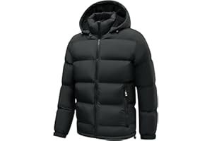 TONY BACKER Giacca Piumino Uomo Invernale Tinta Unita Cappuccio Rimovibile 2803