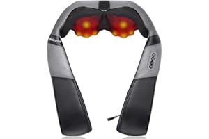 ‎MEDCURSOR Medcursor masażer szyi i ramion z ciepłem, 3D głębokie ugniatanie Shiatsu poduszka do masażu łagodząca bóle mięśni, do użytku domowego, biurowego i samochodowego