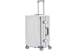 Flight Knight Premium Travel Suitcase - 8 Spinner Wheels - Built-in Side Lock Lightweight Aluminium Frame, ABS Hard Shell Carry on Check in Luggage Highly Durable - Approved for Over 100 Airlines
