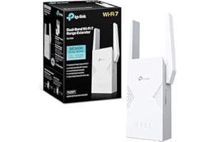 TP-Link WiFi 7 RE235BE Ripetitore WiFi Dual-Band BE3600Mbps, 1 Porta 2.5G, Potente per Casa, Compatibile con Tutti i Box Internet, 2 Antenne Esterne, 160 MHz, MLO, 4K-QAM, Multi-Rus