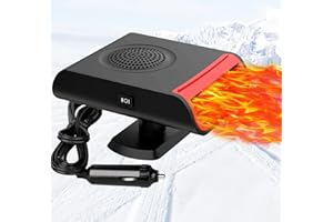 PLACHIDAY Car Heater,2024 New Upgrade 12V Fast Heating Defrost Defogger, 150W Fast Heating or Cooling Fan Car Heater That Plugs into Cigarette Lighter,Portable Automobile Windscreen Fan for Cars,Trucks