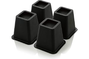 Design61 Möbelhöjare sänghöjd möbelhöjning bordshöjare elefantfot sänghöjd ca 15 cm 4 st för fötter upp till 68 x 68 mm