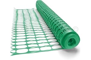 GroundMaster Plastic Mesh Barrier Safety Fence Gardening Pest Protection (25m, Green)