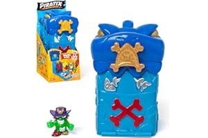 PIRATIX ADVENTURE WORLD PIRATIX Secret Shark Cave – Cueva secreta de Shark Island, Contiene 1 Shark Cave, 1 Piratix , 2 accesorios (1 arma y 1 cetro), 1 cangrejo y 1 tesoro