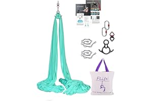 F.Life Aerial Silk Yoga Hammock- Hardware Kit Durable 10 Yards
