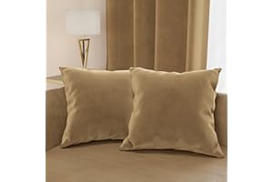 PETTI Artigiani Italiani - Cuscini Arredo in Velluto, Cuscino per Camera da Letto, Divano Salotto, Federa Cuscino, Tortora 2 Pezzi - 70x50 cm