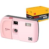KODAK EC35 35 mm Film Kamera, Yeniden Kullanılabilir, Odaklanmaz, Dahili Flaş, Slayt Kapağı, Başlangı&ccedil; Dostu (A&ccedil;ık Pembe). Ko