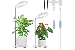 ‎KULLSINSS Kullsinss Pflanzenlampe led Vollspektrum, 94 CM Höhenverstellbare Pflanzenlicht mit 80 LEDs, Zeitschaltuhr 6/12/16 Stunden, 3 Lichter Modi, 5 Dimmbaren Helligkeitsstufen Grow Lampe (2 Stück)