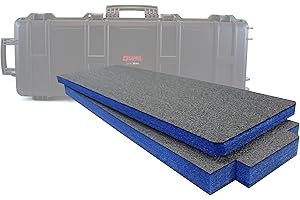 ‎SHADOW FOAM Shadow Foam Einlagen für Nuprol Extra großer Hartschalenkoffer | Zuschneiden und Abziehen Schaumstoffeinsätze für XL Nuprol Airsoft Cases, Softair Organisation & Organizer (blau)