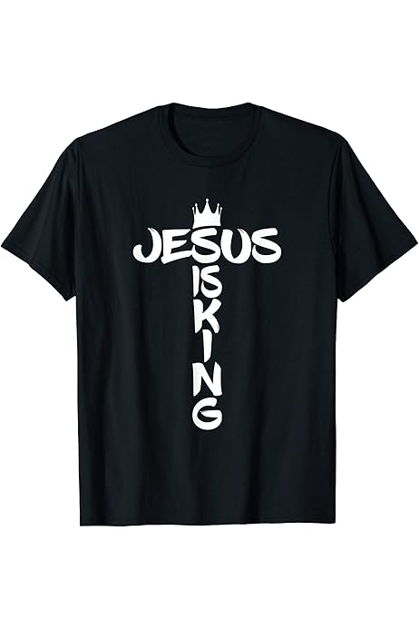 Yeshua King Hebrew for Jesus with Christian Crown T-Shirt : Amazon