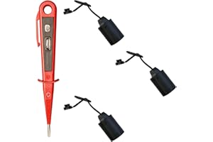 H + H WERKZEUG Set di 3 portalampada E27 + 1 tester di tensione/tester di fase 45300 VDE (portalampada per ristrutturazione portalampada)