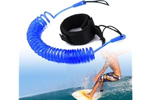 MAJOYLIFE 10 ft Surf Leash,Einziehbare SUP Surfboard Leash,Surfbrett Safety Sicherheitsfußseil for Stand Up Paddle Board