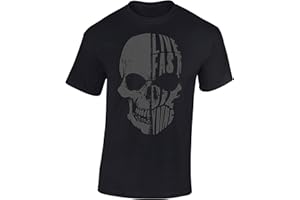 BADDERY Biker T-Shirt Herren : Live Fast Die Young - Motorrad Geschenke für Männer Tshirt Motorradfahrer T Shirt Motorradbekleidung Zubehör