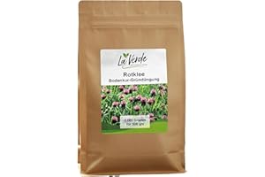La Verde MEIN GARTEN UND ICH. Rotklee Samen 1kg für 300m², Futterpflanze, Bodenkur, ein- bis mehrjährige Gründüngung, Saatgut ohne Gentechnik